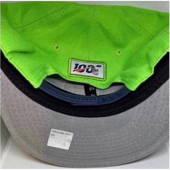 New Era Seattle Seahawks 9FIFTY Snapback Hat Neon Green NFL Cap - Picture 4 of 5
